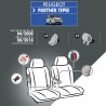 Housses de siège en tissu pour Peugeot Partner II (2008 - 2018) - avec accoudoirs